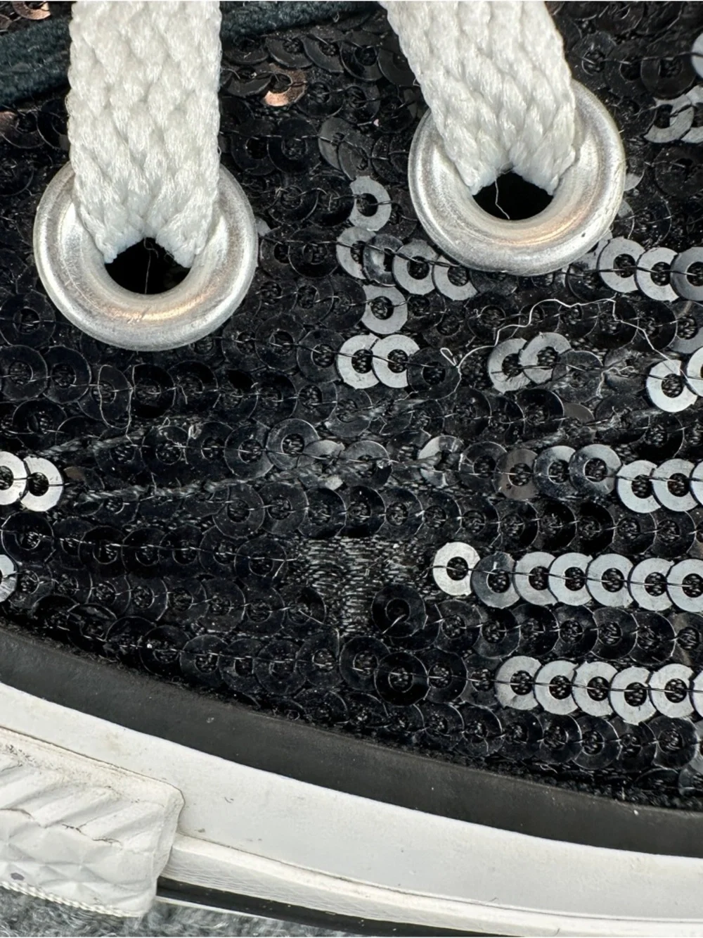Converse Chuck Taylor All Star Sequin Ox Black Women’s 10 Sneakers Low Top Shoes - Picture 12 of 15